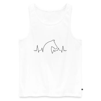 Heartbeat horses girl horse equestrian sport - Men's Premium Organic Tank Top - white - Front - Michal (187cm)