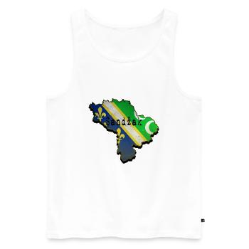 Sandzak Map, Sandzak Flag, Sandzak - Männer Premium Bio Tank Top - Weiß - Vorne - Michal (187cm)