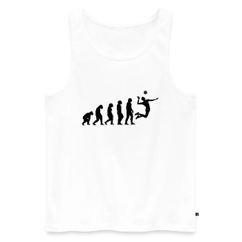 Volleyball Evolution Joueurs de volleyball Volleyball - Débardeur bio Premium Homme - blanc - Devant - AI Model Male 178 light (178cm)