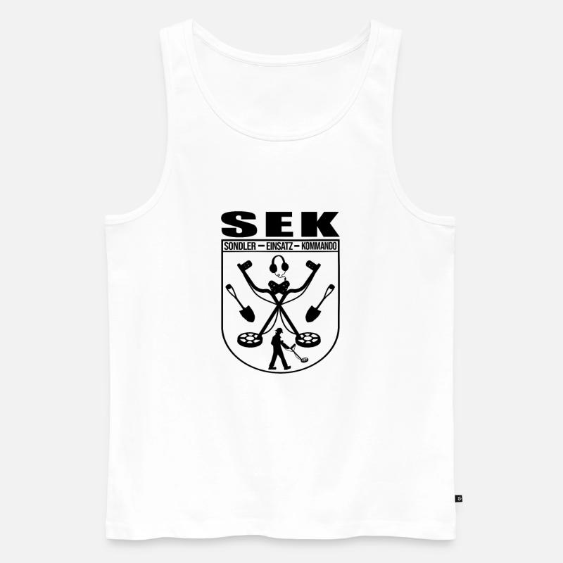 Sondengänger Sondler sondeln Sondengeher - Männer Premium Bio Tank Top - Weiß