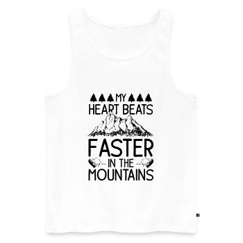 mountains berge - Débardeur bio Premium Homme - blanc - Devant - Michal (187cm)