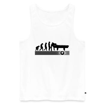 Snooker Evolution Billardtisch Billardkugeln Pool - Männer Premium Bio Tank Top - Weiß - Vorne - AI Model Male 178 light (178cm)