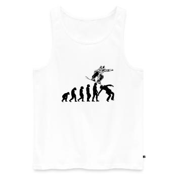 Snowboarding Snowboarders Evolution Snowboard - Männer Premium Bio Tank Top - Weiß - Vorne - AI Model Male 178 light (178cm)
