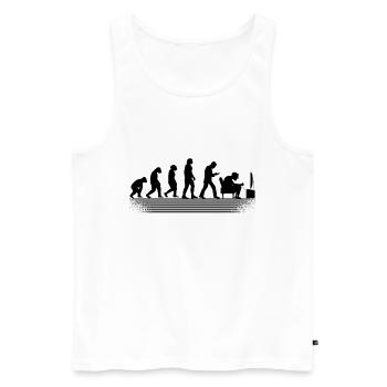 Gamer PC games gaming Konsolen zocken Evolution - Männer Premium Bio Tank Top - Weiß - Vorne - AI Model Male 178 light (178cm)