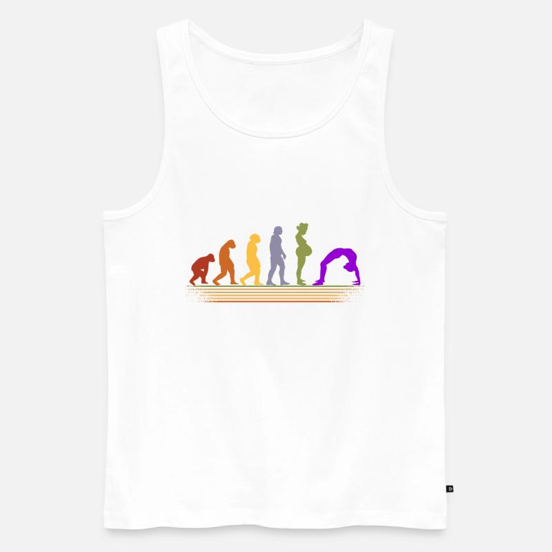 Yoga Evolution Meditation Contrology - Männer Premium Bio Tank Top - Weiß