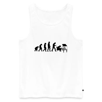 Aquarium Fische Aquarien Evolution Aquarium - Männer Premium Bio Tank Top - Weiß - Vorne - AI Model Male 178 light (178cm)