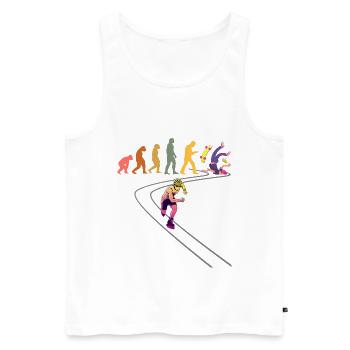 Inline Skating Rollerskates Inline Skates - Men's Premium Organic Tank Top - white - Front - AI Model Male 178 light (178cm)
