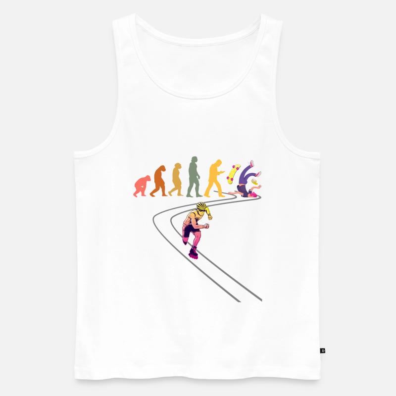 Inline-Skating Rollerskates Inline-Skater - Männer Premium Bio Tank Top - Weiß