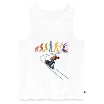 Tretroller Stuntscooter Rollen Stunt-Roller - Männer Premium Bio Tank Top - Weiß - Vorne - AI Model Male 178 light (178cm)