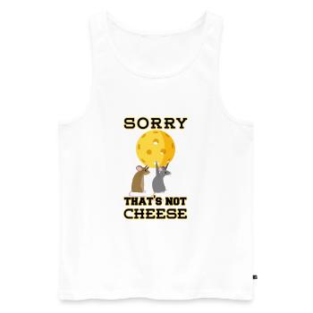 Pickleball Padel Racket Pickleball Balls - Men's Premium Organic Tank Top - white - Front - AI Model Male 178 light (178cm)