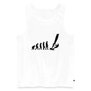 Windsurfing Sail Surfer-boards Windsurfing - Men's Premium Organic Tank Top - white - Front - AI Model Male 178 light (178cm)