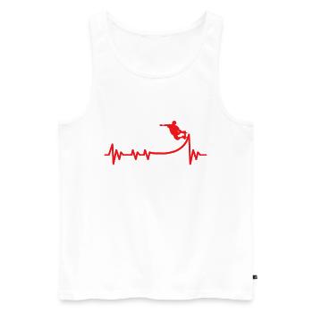 Skateboards Skater Deck Skating Heartbeat - Men's Premium Organic Tank Top - white - Front - Michal (187cm)