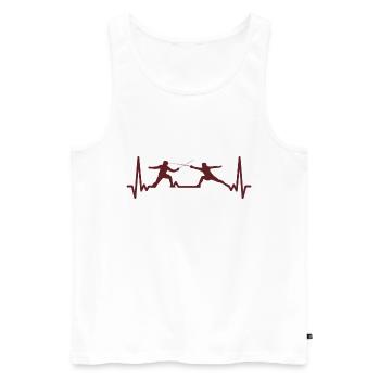 Fechten Herzschlag Games Fechter Spiele Fechten - Männer Premium Bio Tank Top - Weiß - Vorne - Michal (187cm)