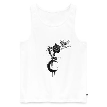 Occult Moonrose Witchcraft Witch Skeleton Occult - Men's Premium Organic Tank Top - white - Front - AI Model Male 178 light (178cm)
