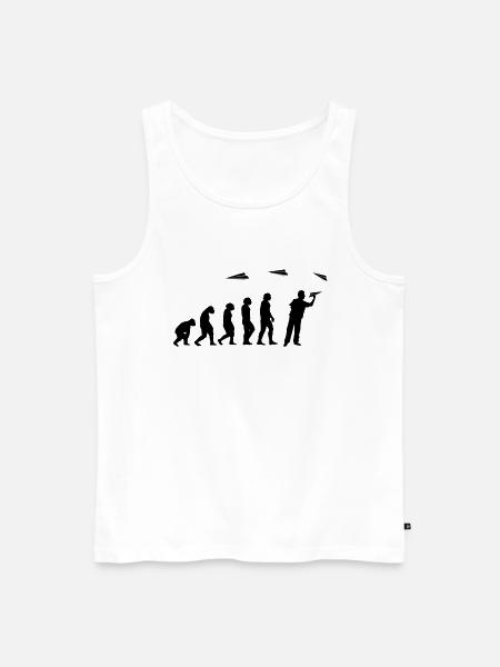 Papier-Flugzeug Piloten Mathe-Lehrer Evolution - Männer Premium Bio Tank Top - Weiß