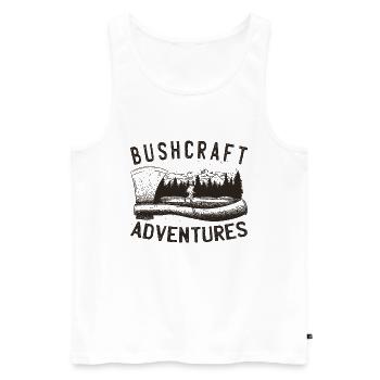 Bushcrafter Survival offroads Outdoor-Camping - Männer Premium Bio Tank Top - Weiß - Vorne - Michal (187cm)