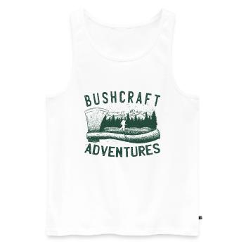 Bushcrafter Survival offroads Outdoor-Camping - Männer Premium Bio Tank Top - Weiß - Vorne - Michal (187cm)