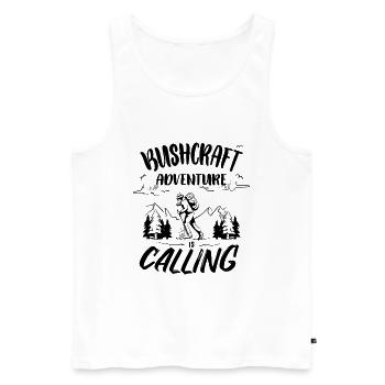 Bushcrafter Survie Randonnée Camping en plein air - Débardeur bio Premium Homme - blanc - Devant - Michal (187cm)