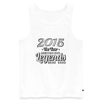 VTT-Mountainbiker 2015 Vintage Anniversaire VTT - Débardeur bio Premium Homme - blanc - Devant - Michal (187cm)
