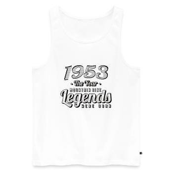 VTT-Mountainbiker 1953 Naissance Anniversaire VTT - Débardeur bio Premium Homme - blanc - Devant - Michal (187cm)