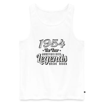 VTT-Mountainbiker 1954 Naissance Anniversaire VTT - Débardeur bio Premium Homme - blanc - Devant - Michal (187cm)