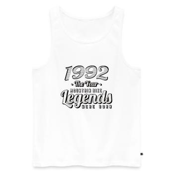 MTB-Mountainbiker 1992 Born Birthday MTB - Men's Premium Organic Tank Top - white - Front - Michal (187cm)