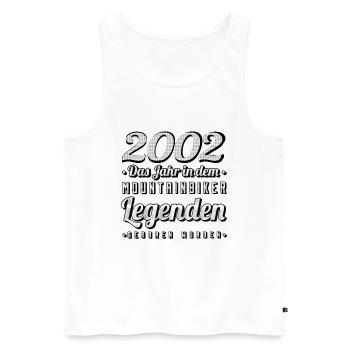 MTB-Mountainbiker 2002 Jahrgang Geburtstag MTB - Männer Premium Bio Tank Top - Weiß - Vorne - Michal (187cm)
