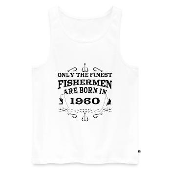 Angler Jahrgang 1960 Geburtstag geboren - Männer Premium Bio Tank Top - Weiß - Vorne - Michal (187cm)