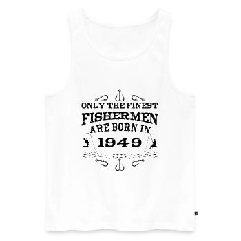 Angler Jahrgang 1949 Geburtstag geboren - Männer Premium Bio Tank Top - Weiß - Vorne - Michal (187cm)