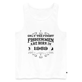 Angler Jahrgang 1969 Geburtstag geboren - Männer Premium Bio Tank Top - Weiß - Vorne - Michal (187cm)