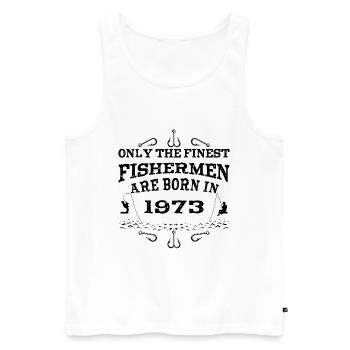 Angler Jahrgang 1973 Geburtstag geboren - Männer Premium Bio Tank Top - Weiß - Vorne - Michal (187cm)