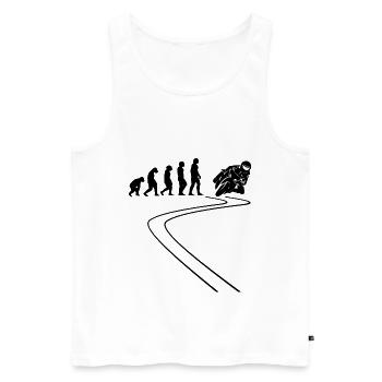 Motorradfahrer Motorcycle Moped Evolution Motorrad - Männer Premium Bio Tank Top - Weiß - Vorne - AI Model Male 178 light (178cm)
