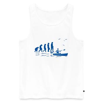 Kajak Kanu RAFTING BOOT Kanufahrer Kanufahren - Männer Premium Bio Tank Top - Weiß - Vorne - AI Model Male 178 light (178cm)