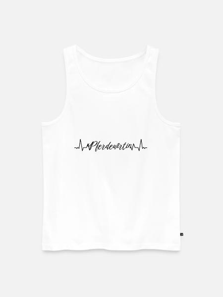 Pferde Herzschlag Pferdewirtin - Männer Premium Bio Tank Top - Weiß
