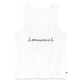 Dekorateur Herzschlag Raumausstatterin - Männer Premium Bio Tank Top - Weiß - Vorne - Michal (187cm)