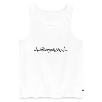 Finanzamt Herzschlag Finanzwirtin - Männer Premium Bio Tank Top - Weiß - Vorne - Michal (187cm)