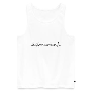 Co-Trainer Herzschlag Sportassistentin - Männer Premium Bio Tank Top - Weiß - Vorne - AI Model Male 178 light (178cm)