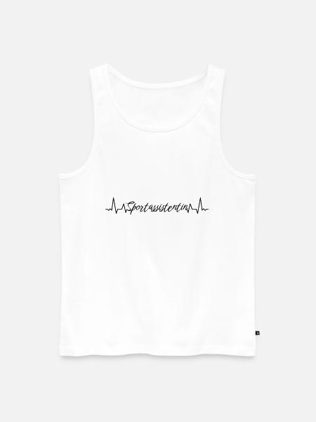 Co-Trainer Herzschlag Sportassistentin - Männer Premium Bio Tank Top - Weiß