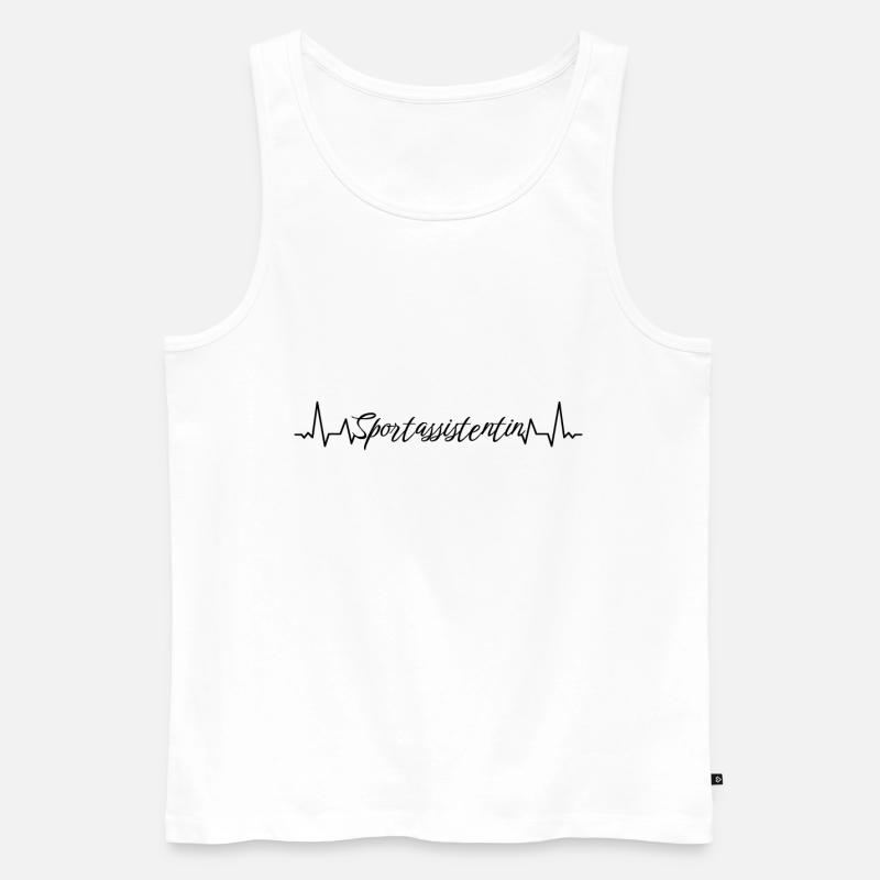 Co-Trainer Herzschlag Sportassistentin - Männer Premium Bio Tank Top - Weiß