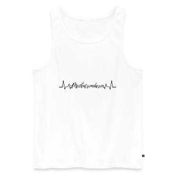 Kfz-Mechaniker Herzschlag KFZ-Mechatronikerin - Männer Premium Bio Tank Top - Weiß - Vorne - Michal (187cm)