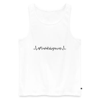 Technischer Herzschlag Produktdesignerin - Männer Premium Bio Tank Top - Weiß - Vorne - Michal (187cm)