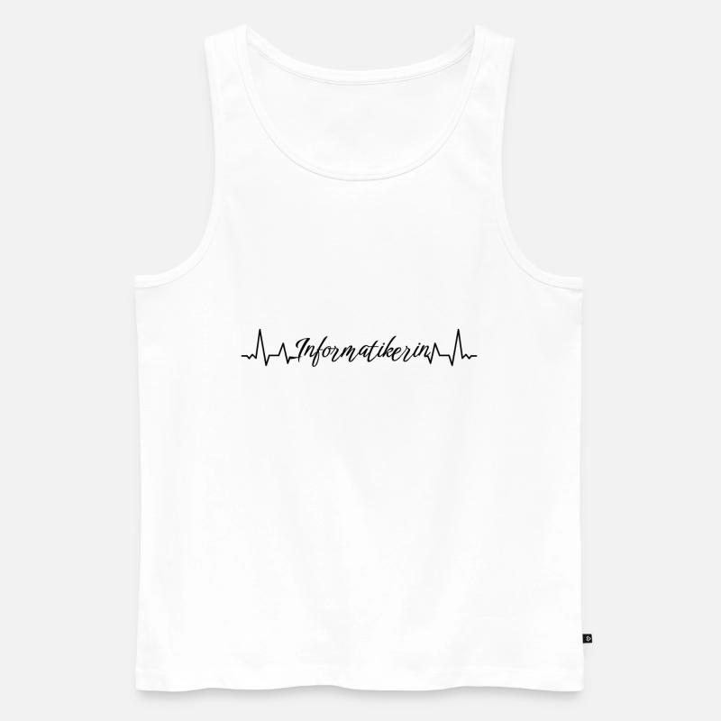 Programmierer Herzschlag Informatikerin - Männer Premium Bio Tank Top - Weiß