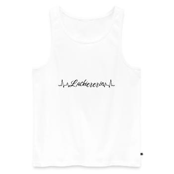 Autolackierer Herzschlag KFZ-Lackiererin - Männer Premium Bio Tank Top - Weiß - Vorne - Michal (187cm)