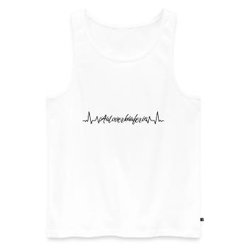 Autohändler Herzschlag Autoverkäuferin - Männer Premium Bio Tank Top - Weiß - Vorne - Michal (187cm)