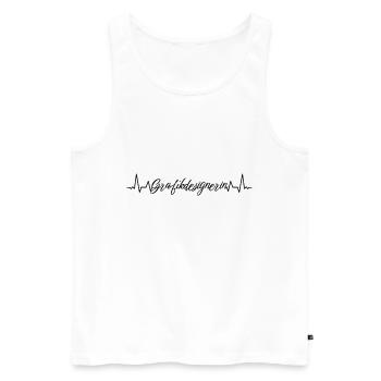 Illustrator Herzschlag Grafikdesignerin - Männer Premium Bio Tank Top - Weiß - Vorne - Michal (187cm)
