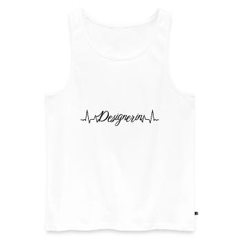 Illustrator Herzschlag Designerin - Männer Premium Bio Tank Top - Weiß - Vorne - Michal (187cm)