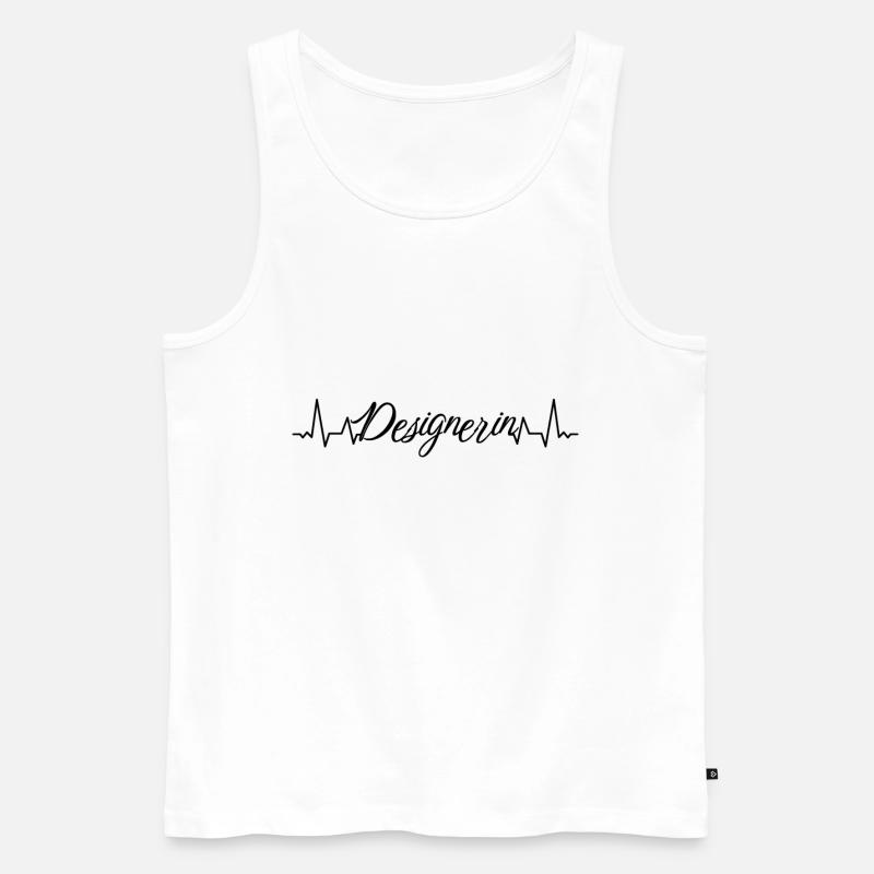 Illustrator Herzschlag Designerin - Männer Premium Bio Tank Top - Weiß