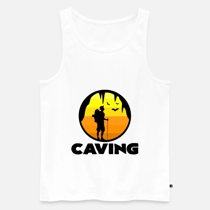 Caving - Männer Premium Bio Tank Top - Weiß
