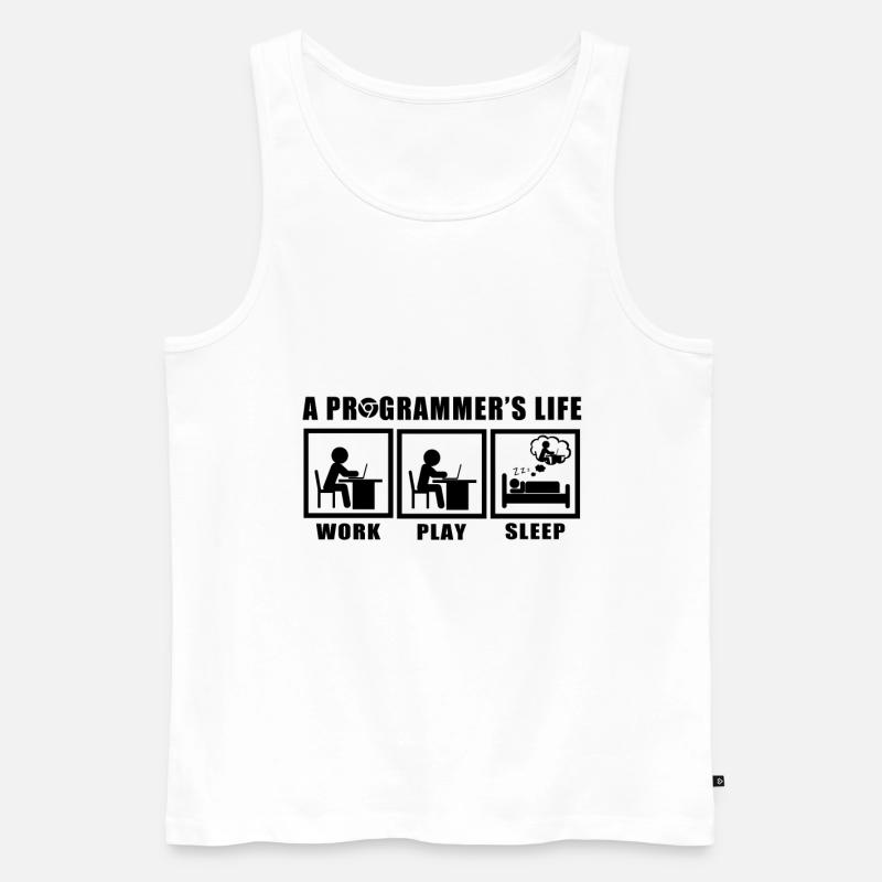 Programmierer - Männer Premium Bio Tank Top - Weiß