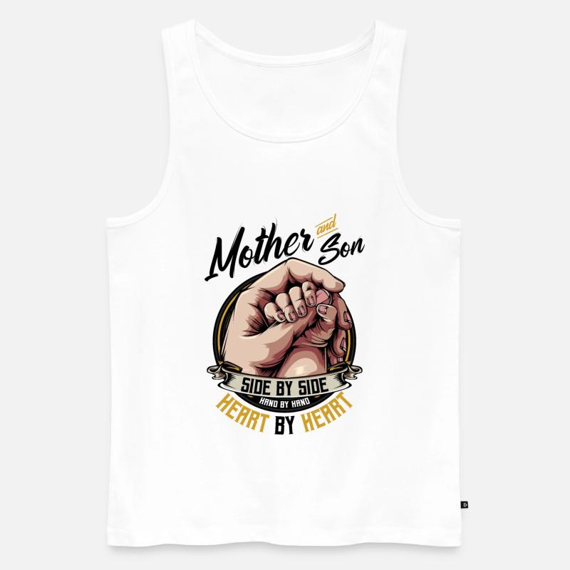 Mutter und Sohn - Männer Premium Bio Tank Top - Weiß